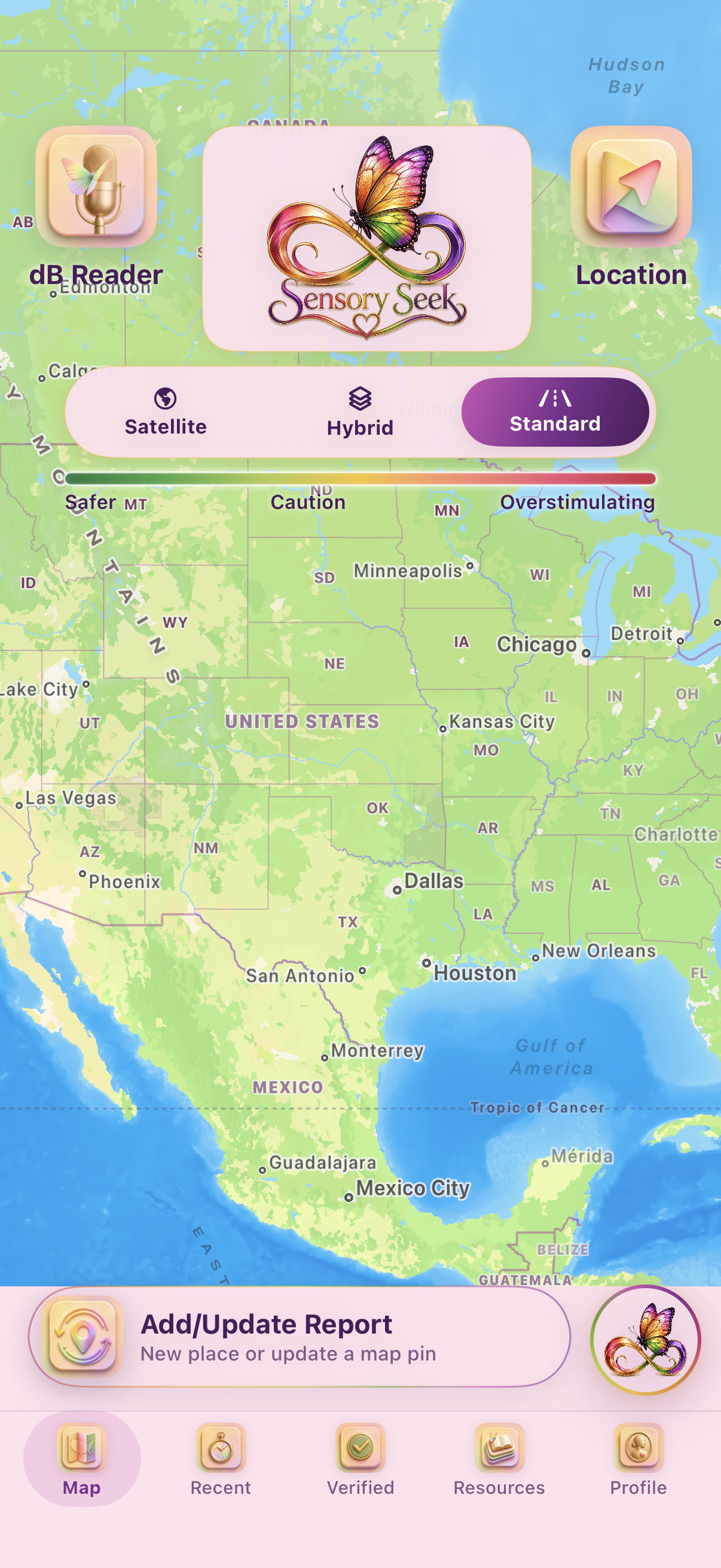 Sensory Seek sensory report map