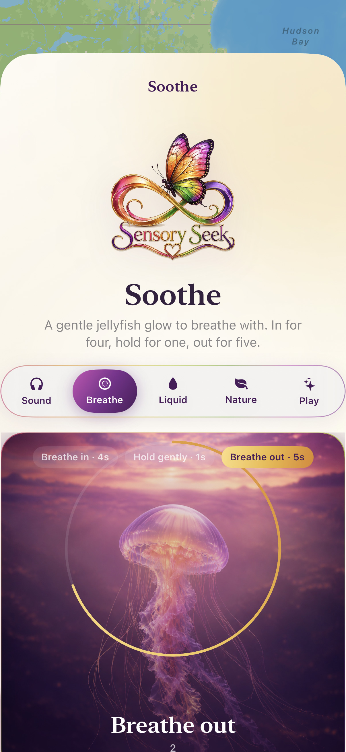 Sensory Seek Soothe breathing screen